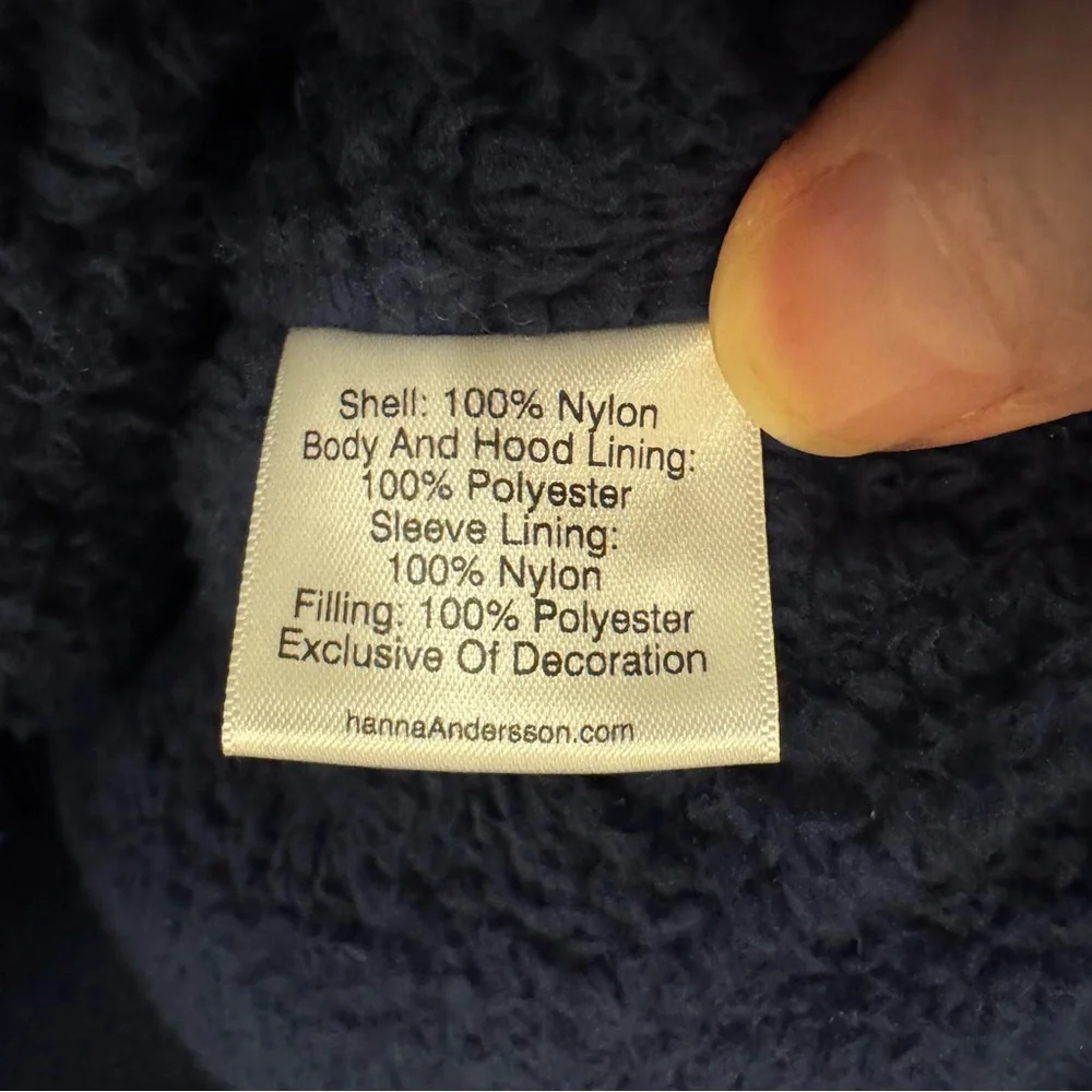 Hanna Andersson Fleece Lined Navigator Jacket with hood wind and waterproof 6/7